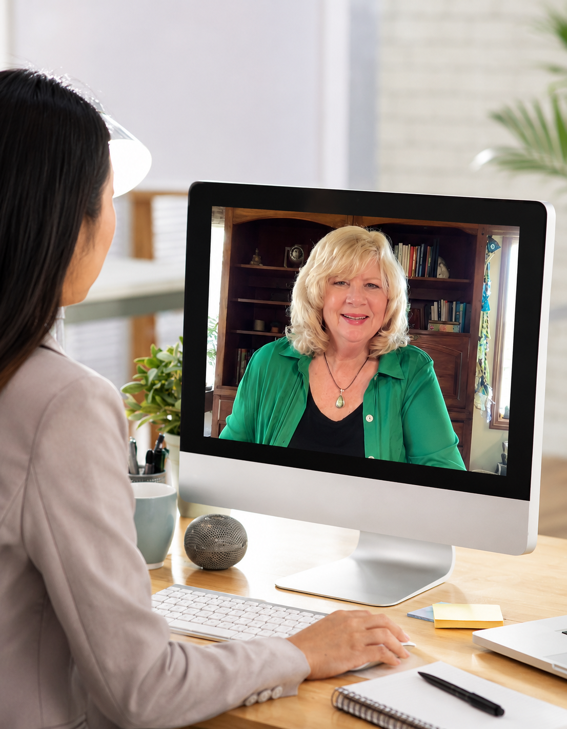 Susan Regier in strategy session