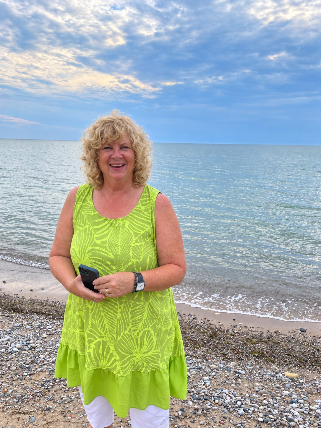 Susan Regier at the Beach